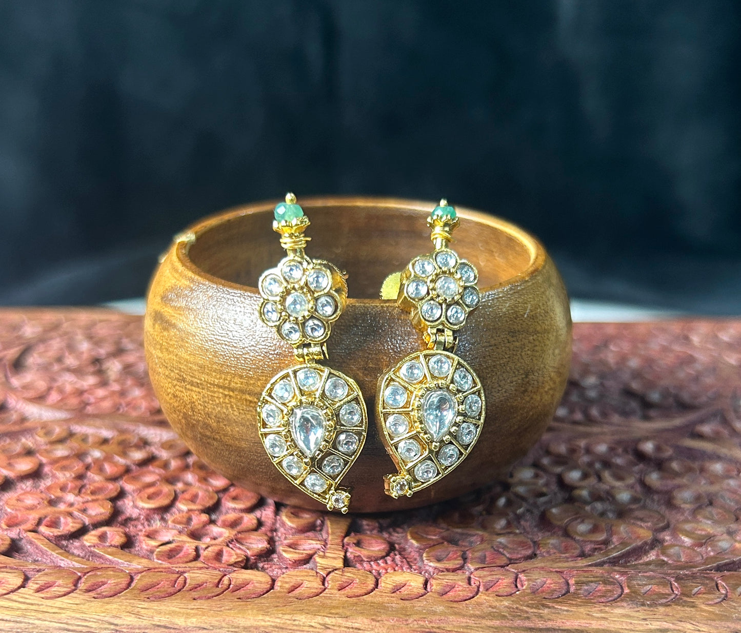 Royal Kundan Teardrop Earrings