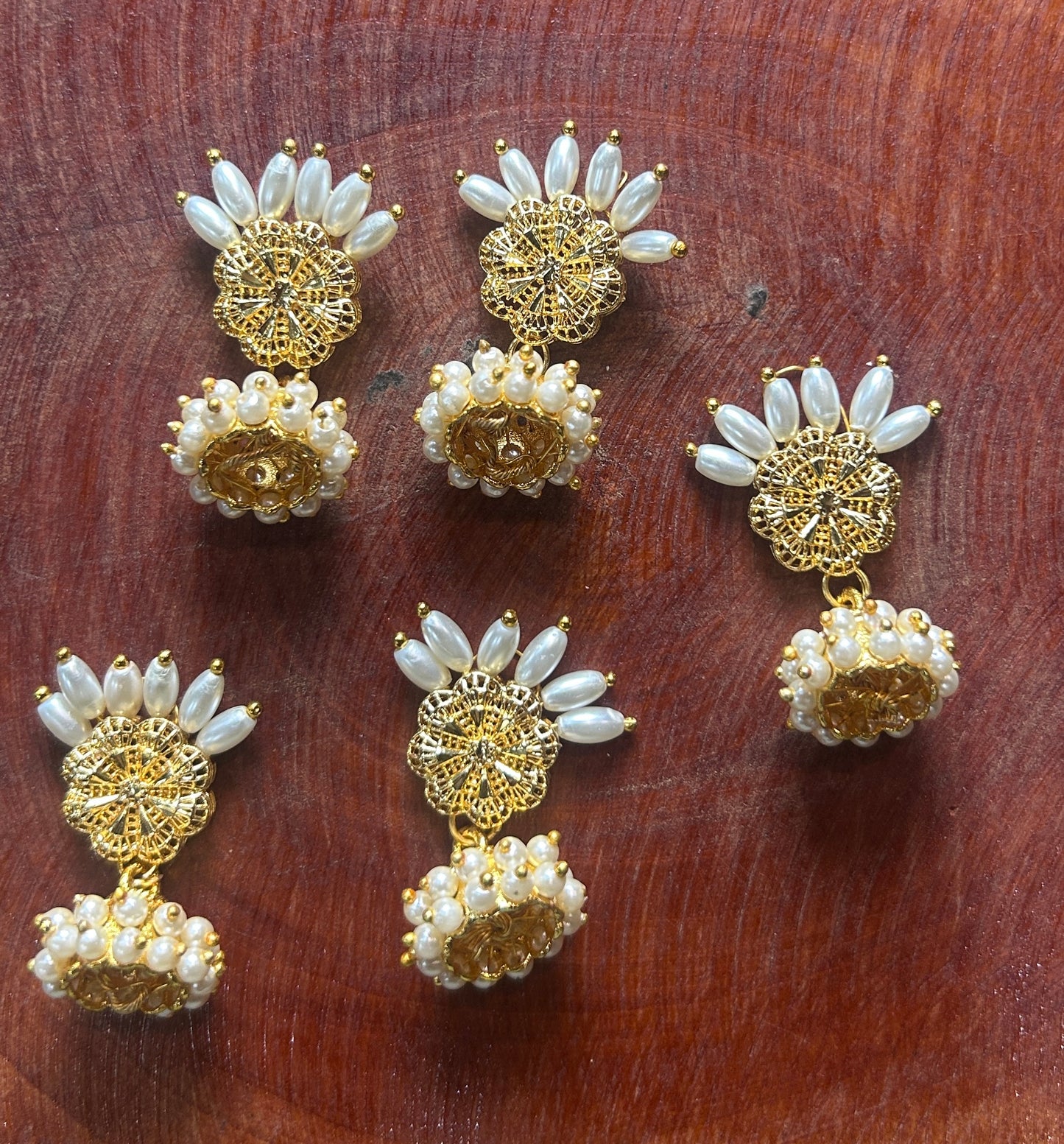 Pearl Floral Hair Accessory with Cluster Drop