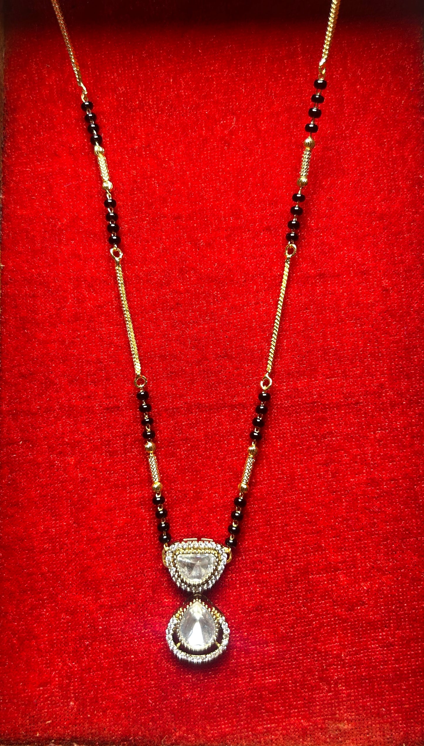 18-Inch Mangalsutra with Kundan Pendant