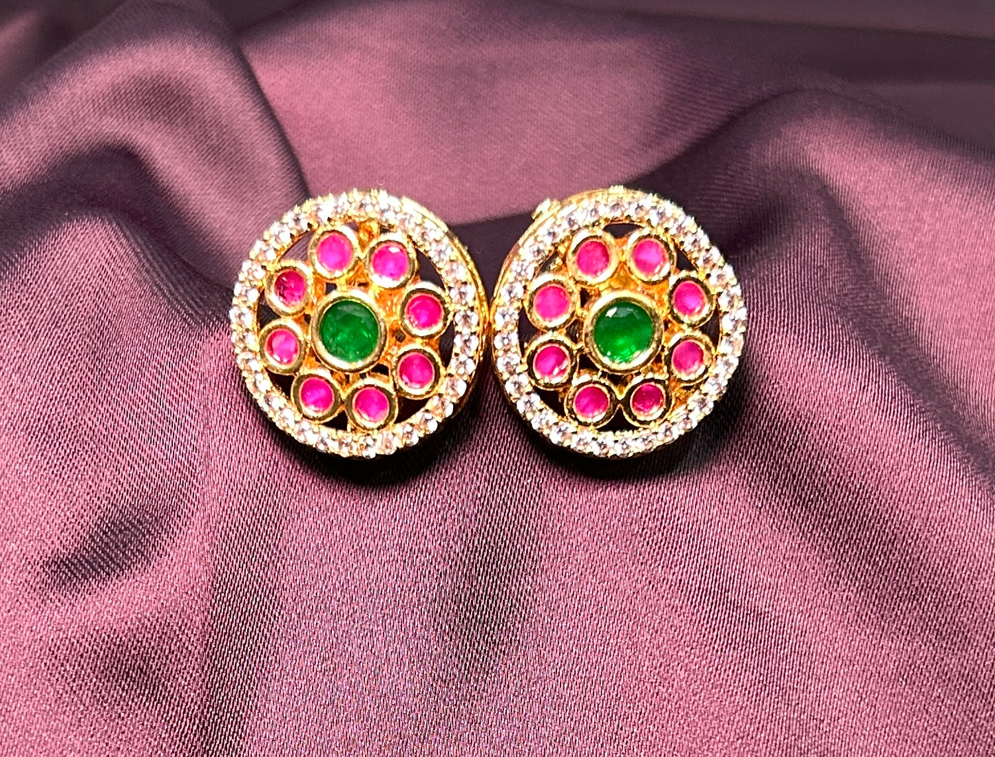 Classic Kundan Stud Earrings