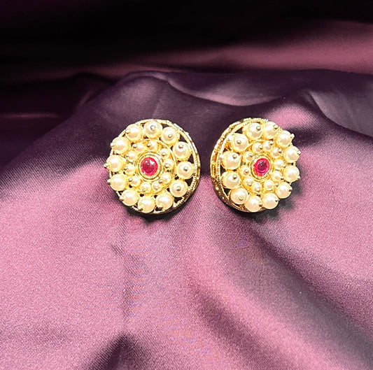 Pearl Radiance Stud Earrings