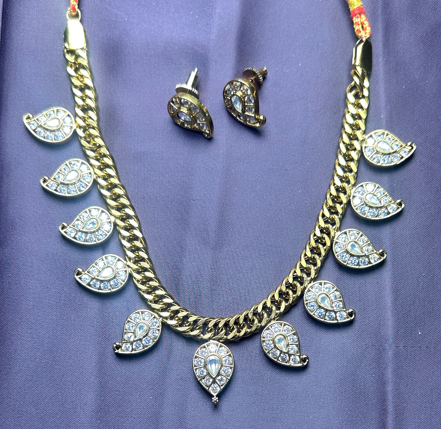 Sparkle Drop Designer Necklace Set