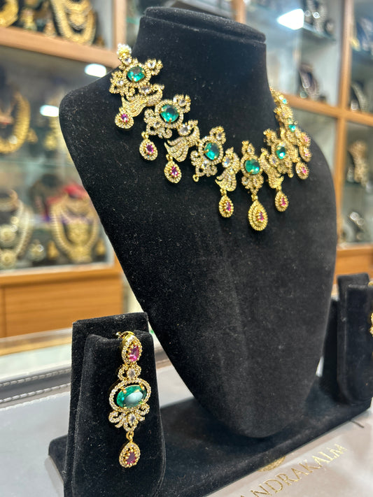 Emerald Ruby Royal Heritage Necklace Set
