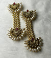 Royal Pakke Long Earrings with Shell Pearls