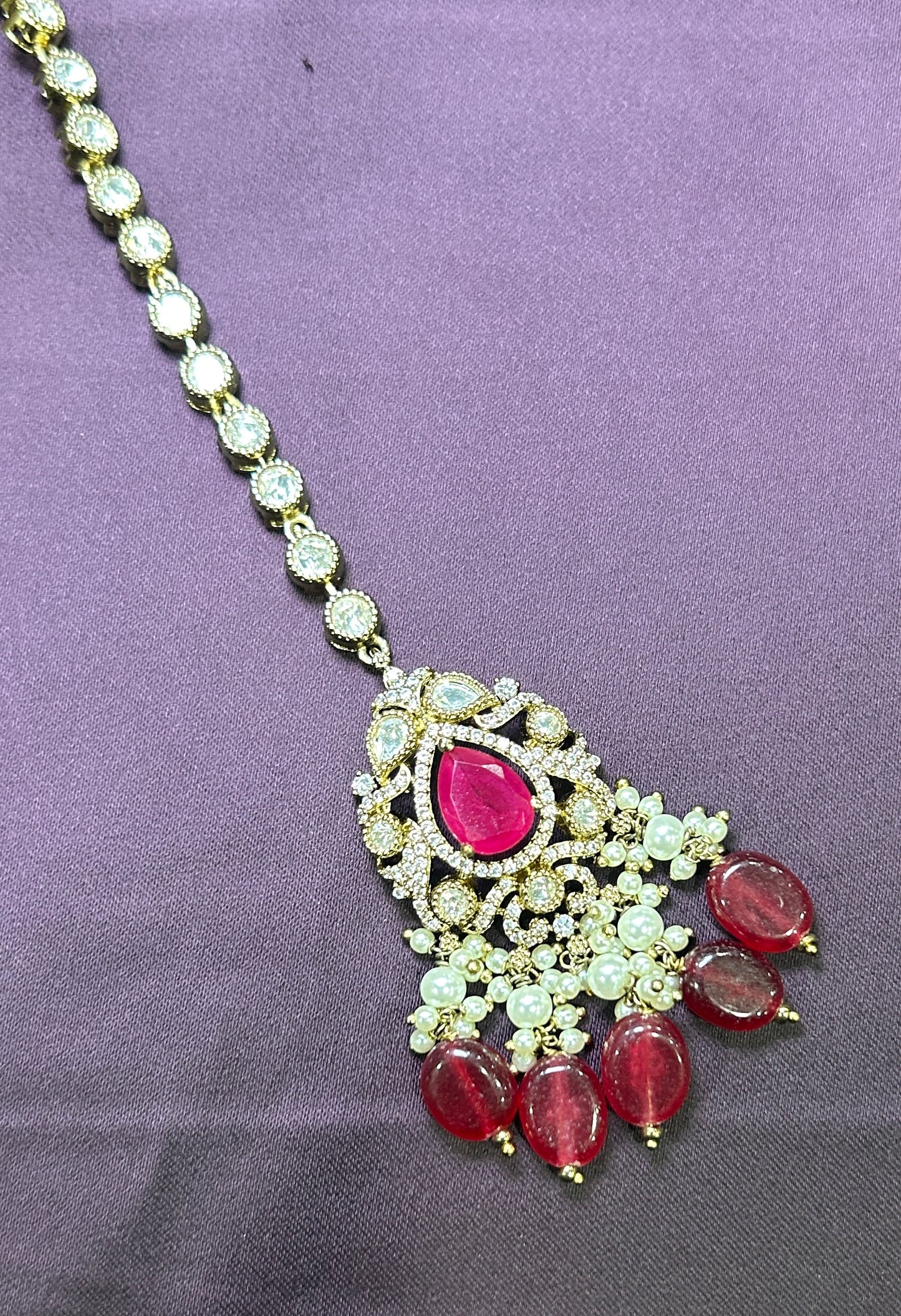 Ruby Royale Maang Tikka