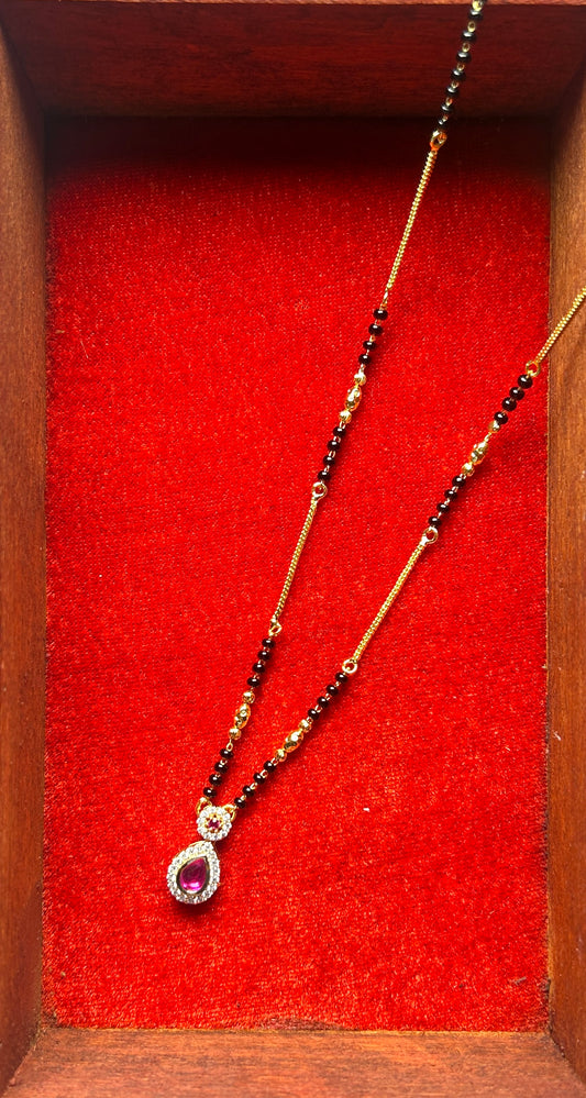 18-Inch Mangalsutra with Kundan Pendant