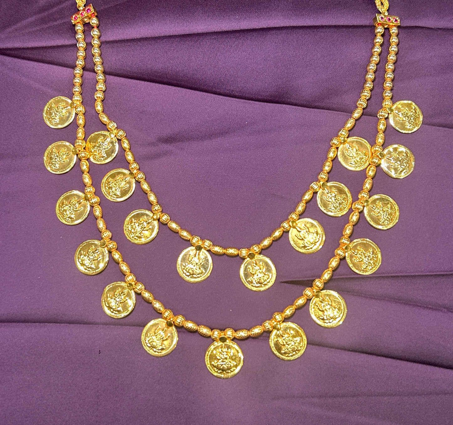 Lakshmi Coin Mala – Double Layer Traditional Necklace