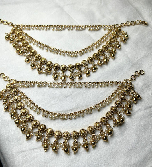 Bridal Ghungroo Pearl Kana Chains
