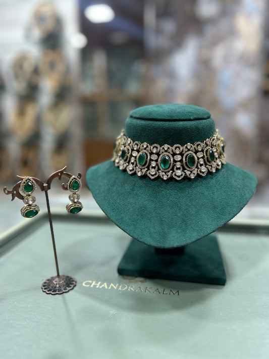 Emerald Royale Kundan Choker Set