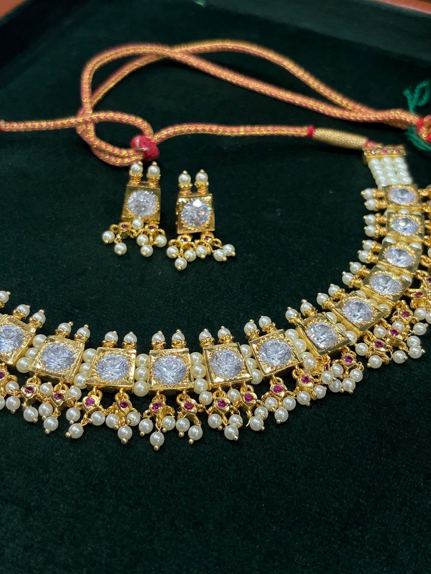 Chandravajra Pearl Choker Set