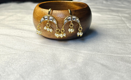 Mirror Arch Kundan Bugdi Earrings