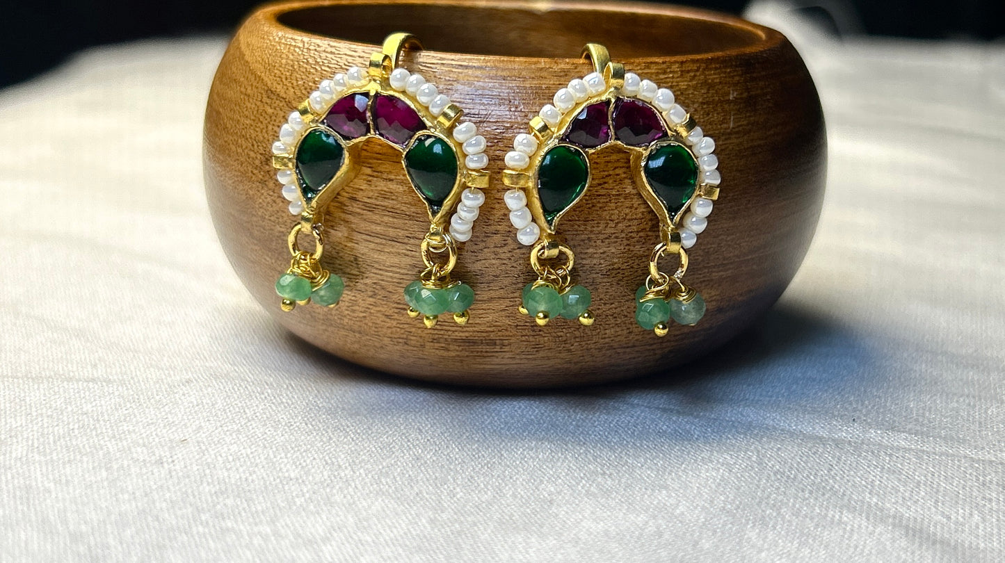 Royal Arch Pachi Kundan Bugdi Earrings
