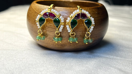 Royal Arch Pachi Kundan Bugdi Earrings