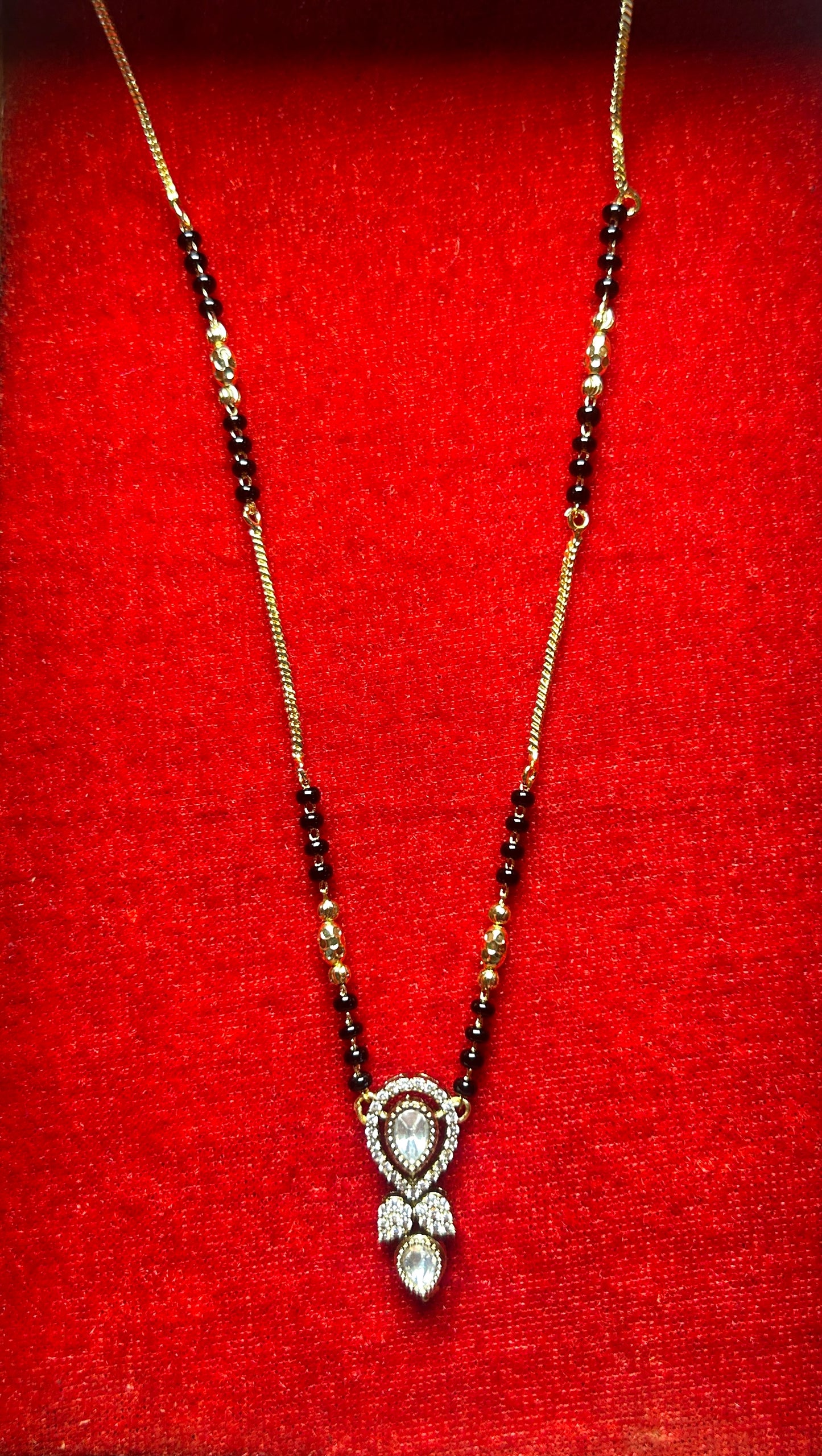18-Inch Mangalsutra with Kundan Pendant