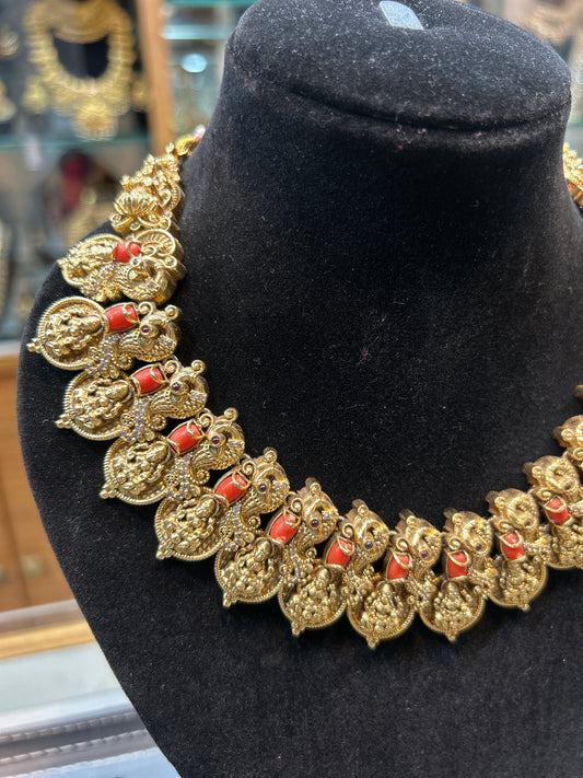 Temple Coin Maharashtrian Hasli Set