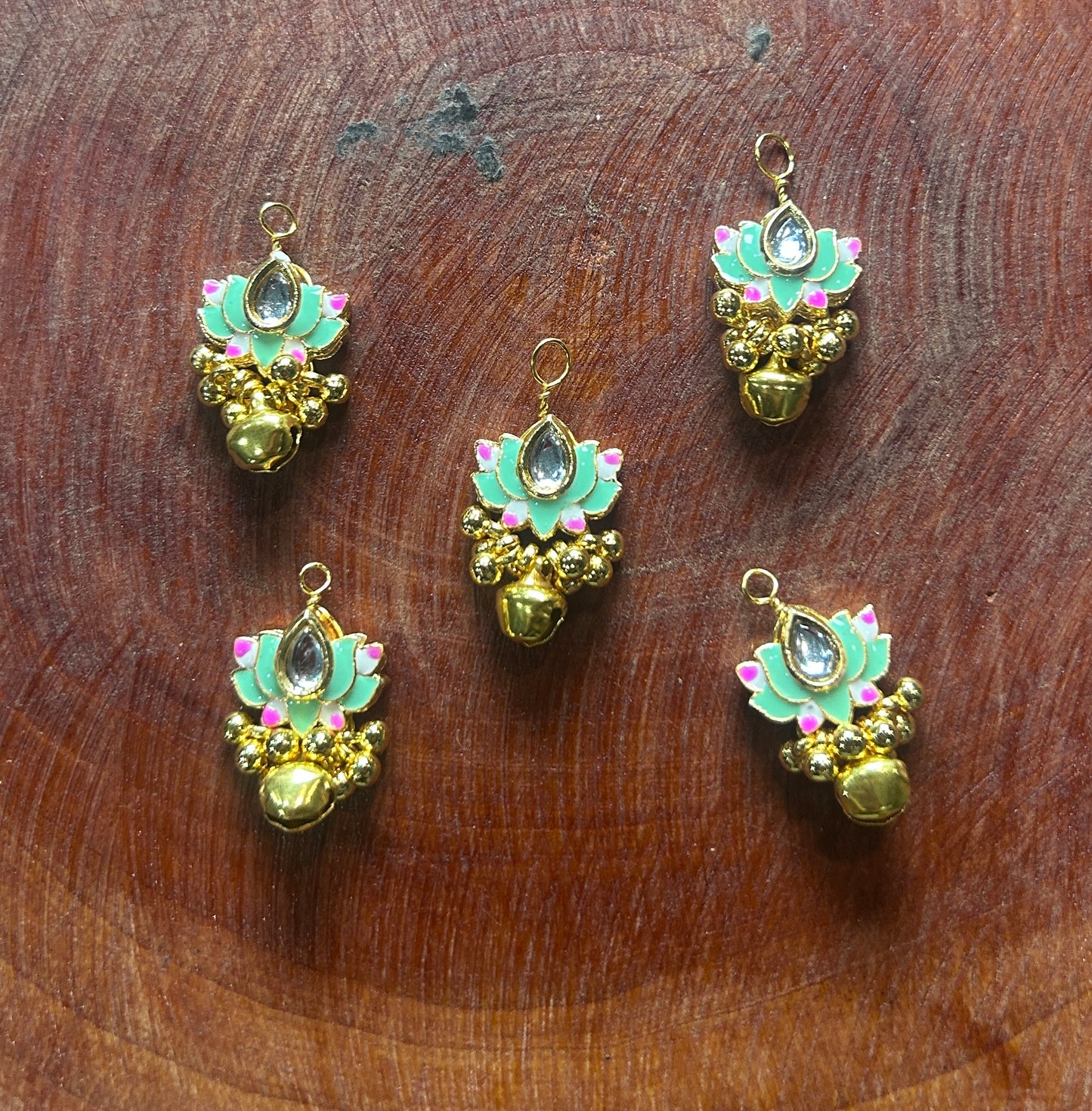 Pastel Lotus Kundan Charm