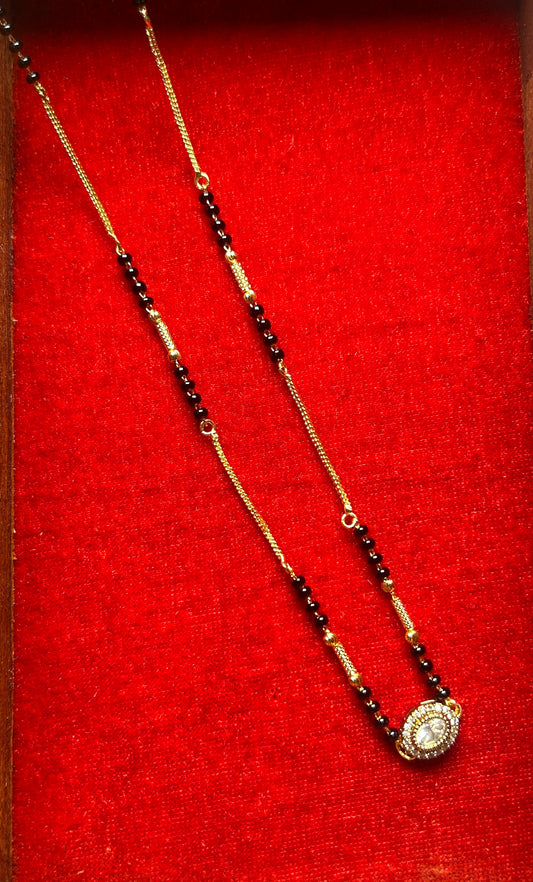 18-Inch Mangalsutra with Kundan Pendant