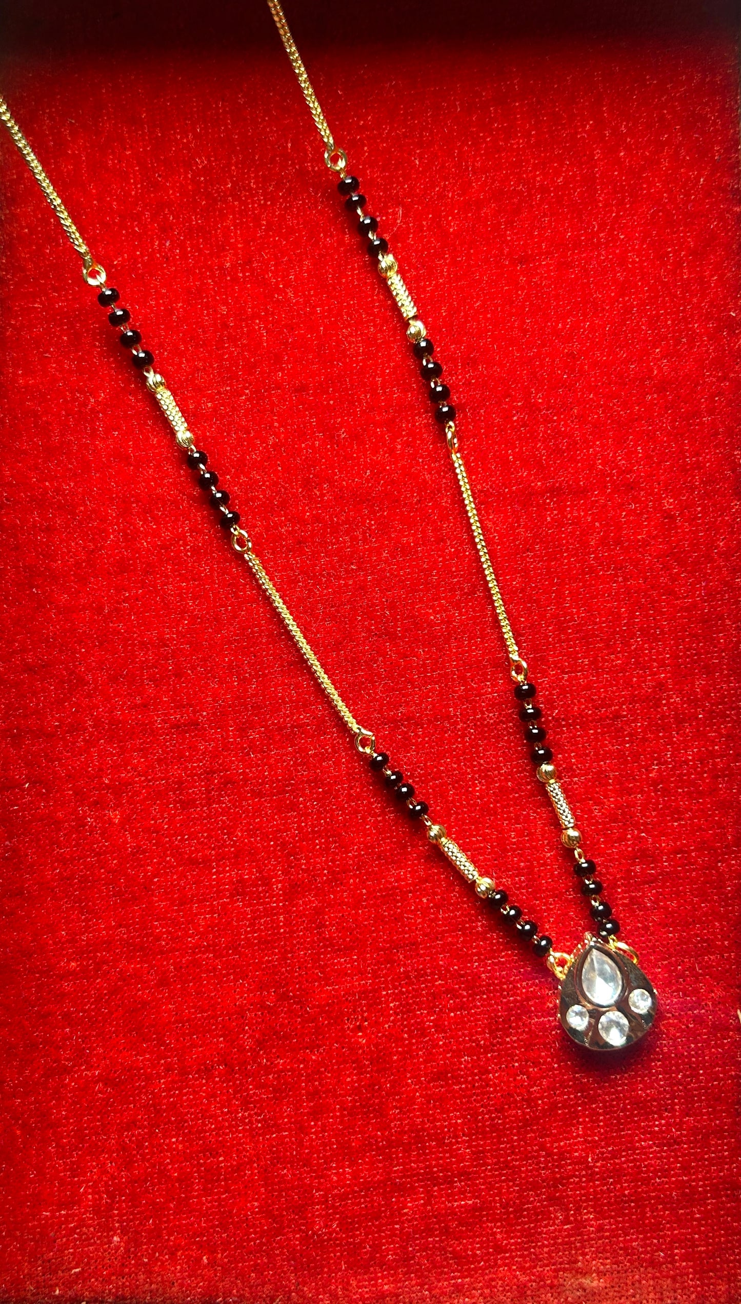 18-Inch Mangalsutra with Kundan Pendant