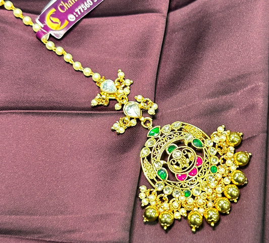 Heritage Peacock Motif Maang Tikka