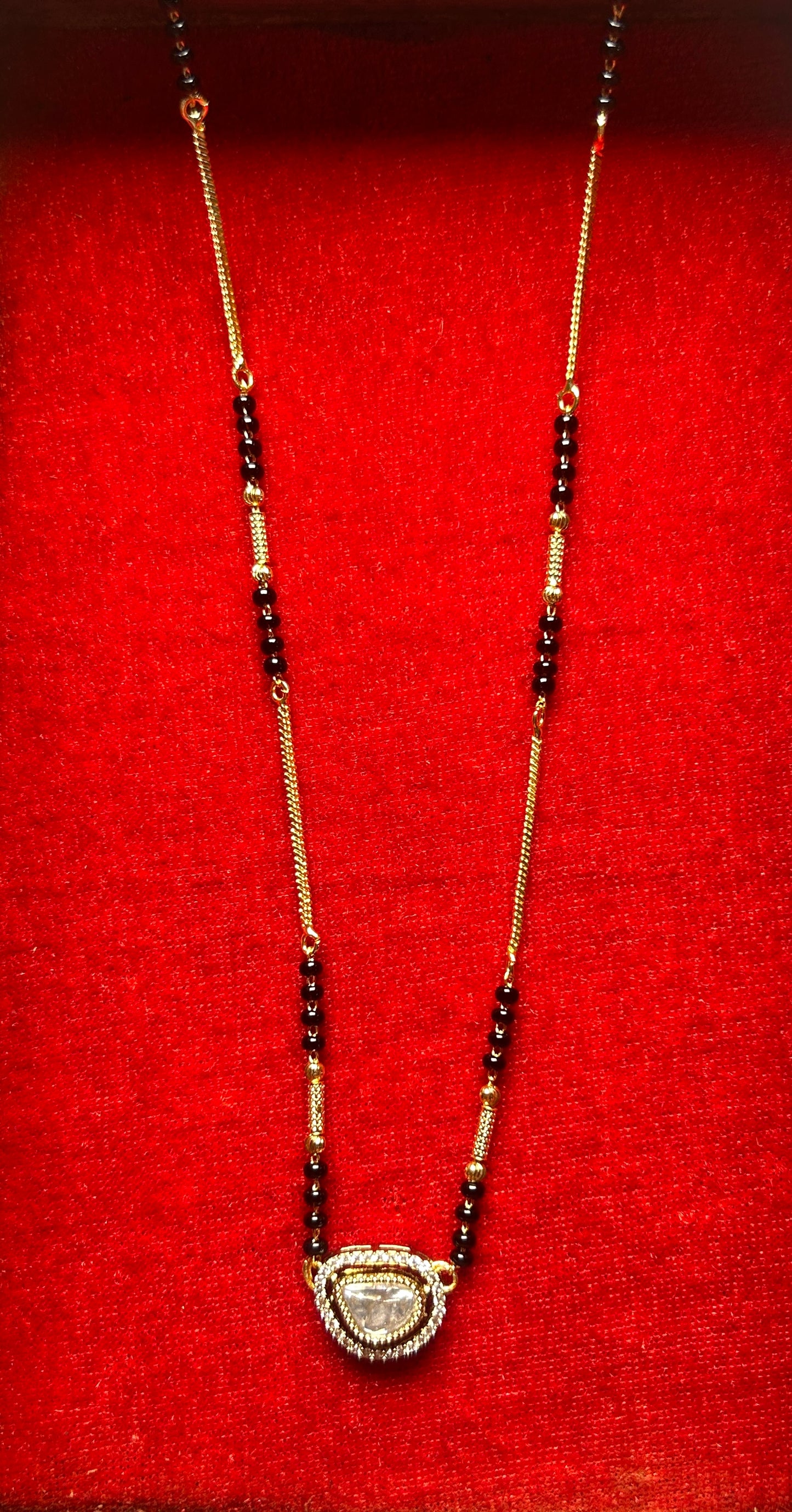 18-Inch Mangalsutra with Kundan Pendant