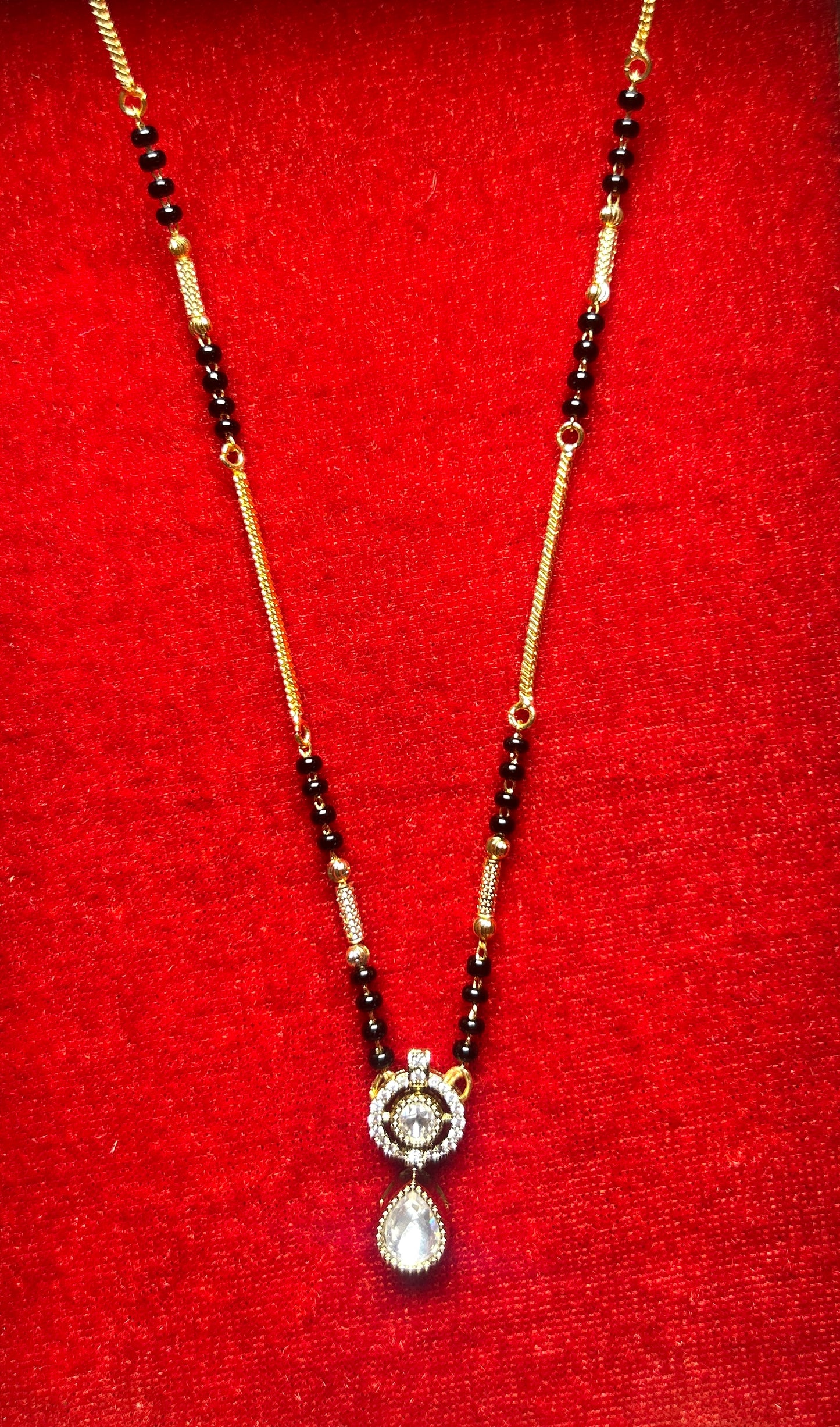 18-Inch Mangalsutra with Kundan Pendant