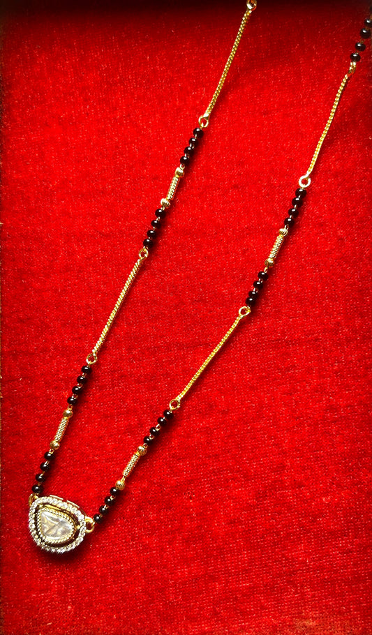 18-Inch Mangalsutra with Kundan Pendant
