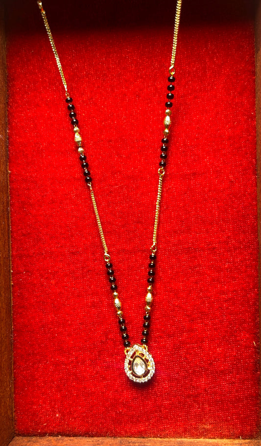 18-Inch Mangalsutra with Kundan Pendant