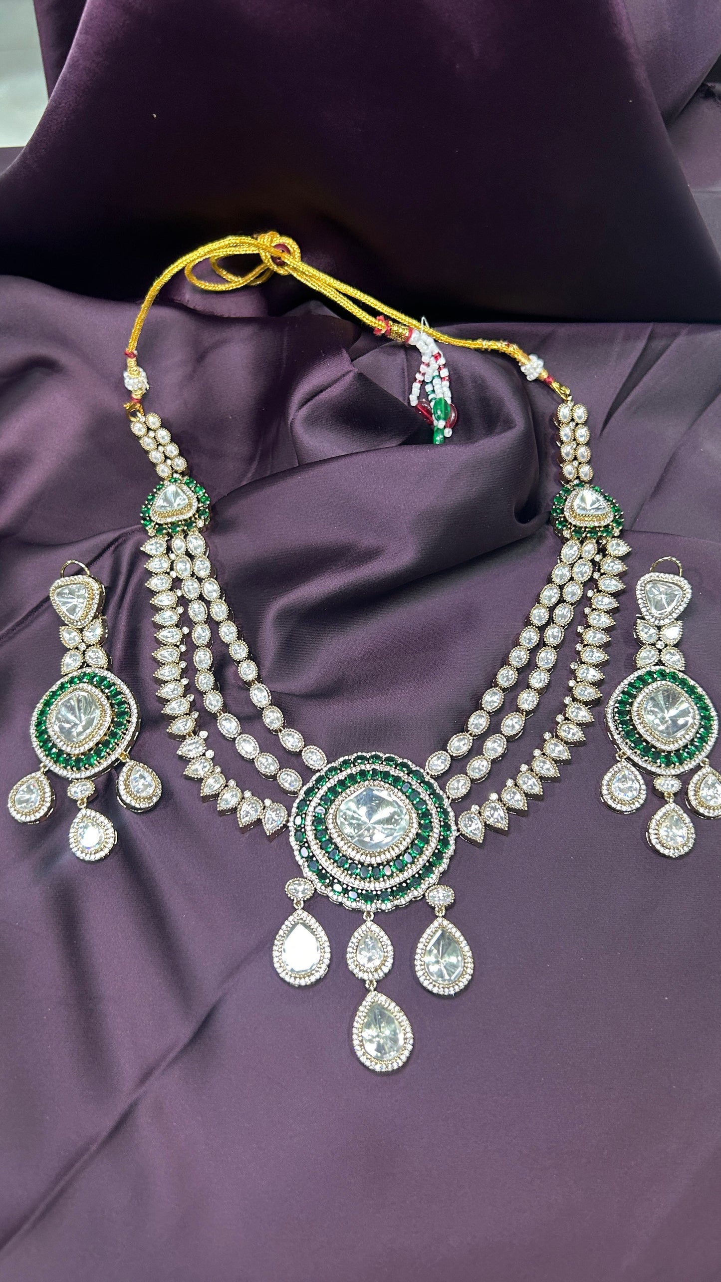 Royal Kundan & Polki Bridal Necklace Set