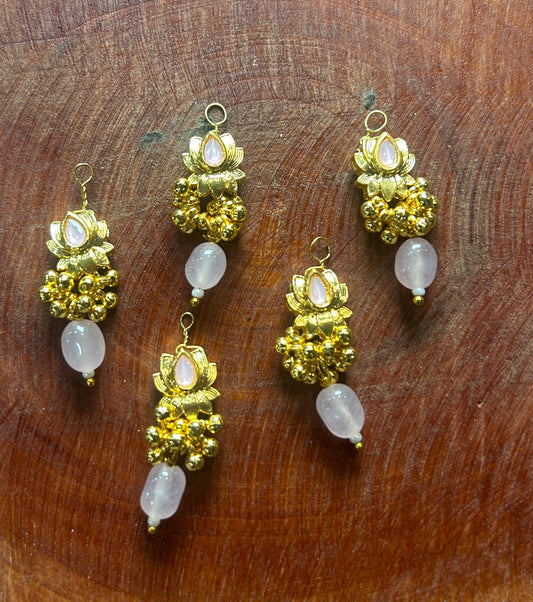 Lotus Bead Drop Charm