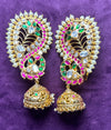 Traditional Paisley Kundan Ear Cuff with Jhumka Drop