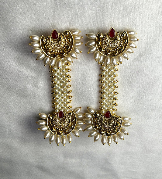 Antique Pearl Drop Pakke Earrings