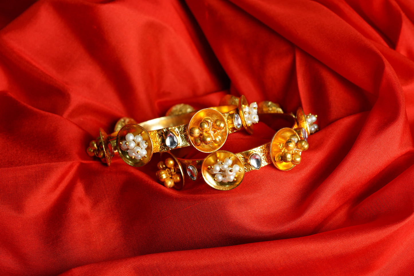 Bangles in brass gold