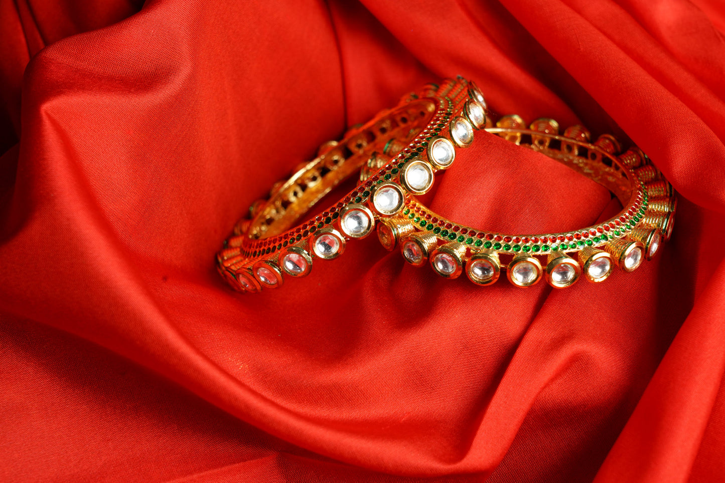 Kundan bangles