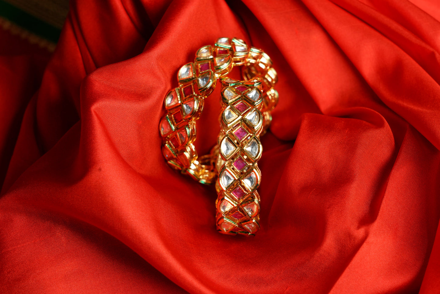 Kundan bangles