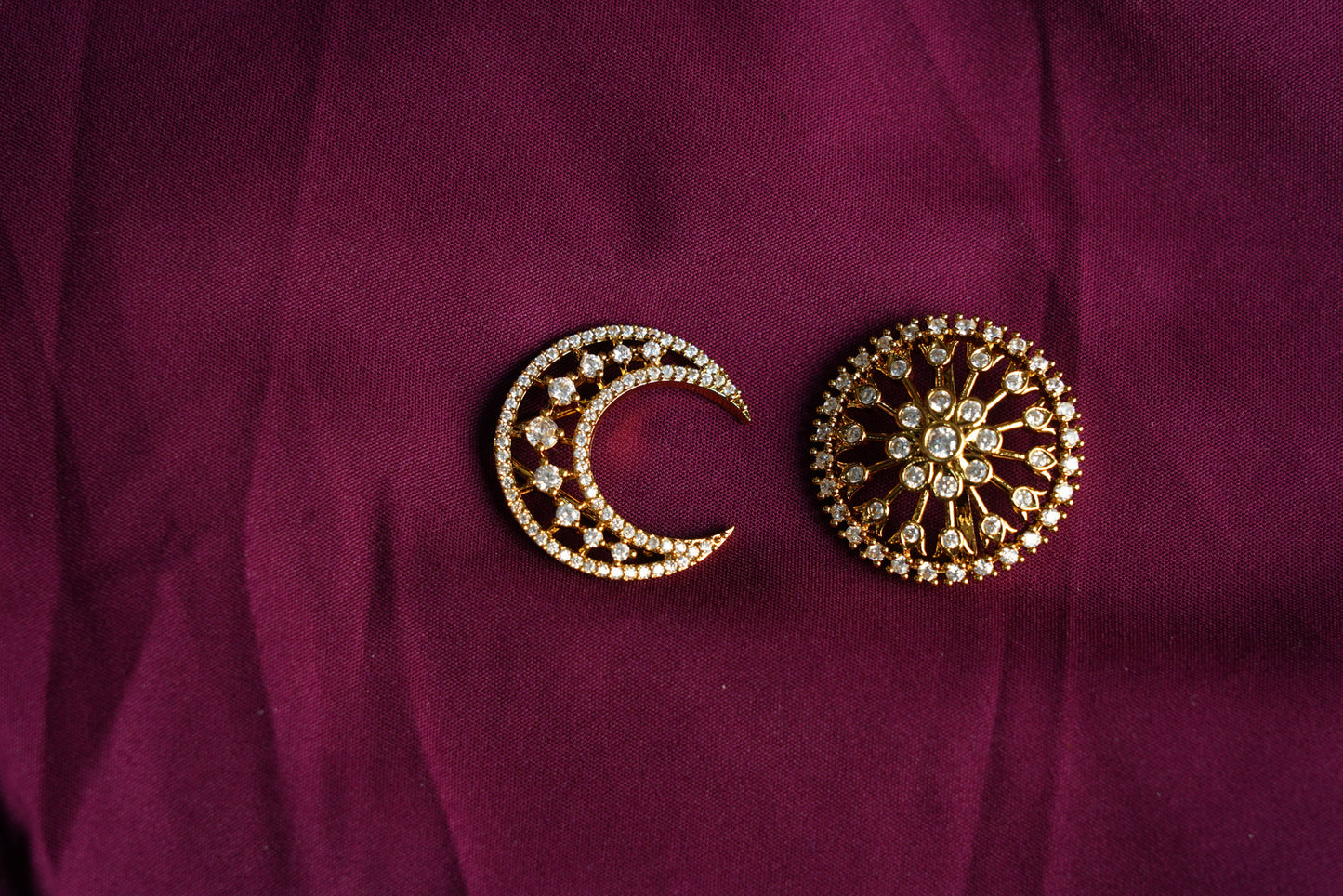 Sun-Moon Hair brooch