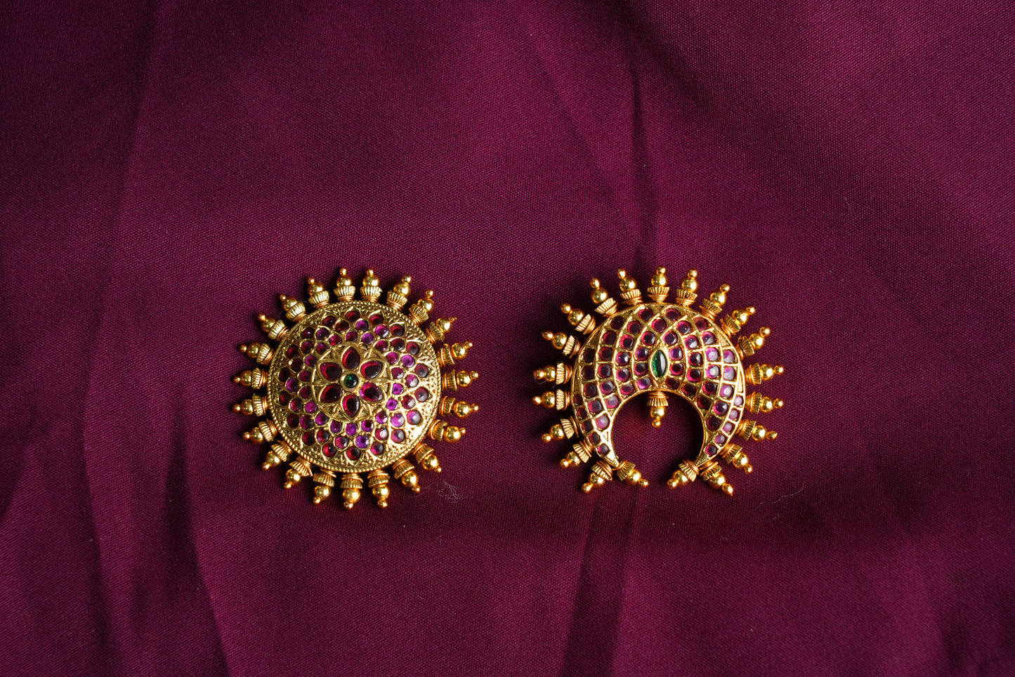 Sun and Moon hair accessories in Kemp stone