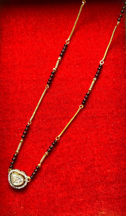 18-Inch Mangalsutra with Kundan Pendant