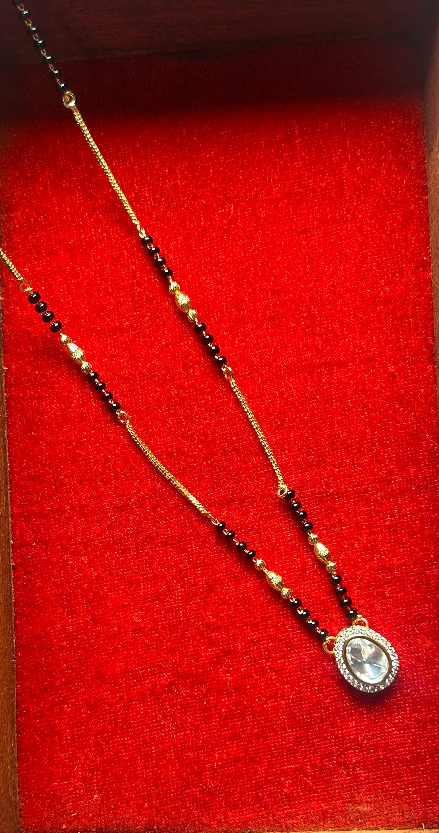 18-Inch Mangalsutra with Kundan Pendant