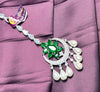 Lotus & Chandbali Style Maang Tikka with Pearl Drops