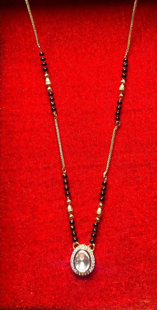 18-Inch Mangalsutra with Kundan Pendant