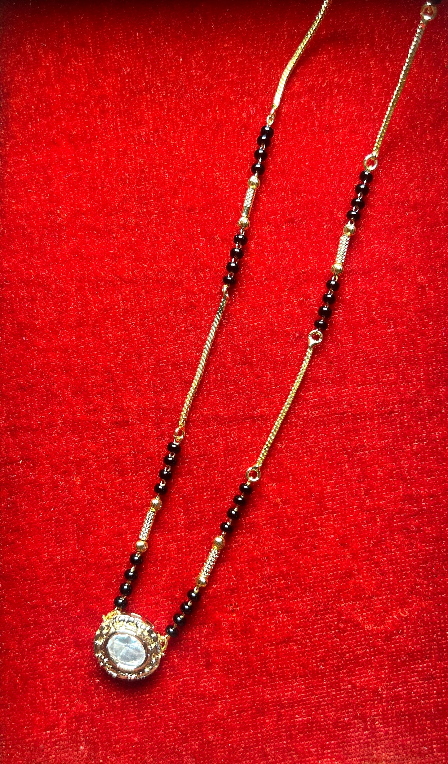 18-Inch Mangalsutra with Kundan Pendant