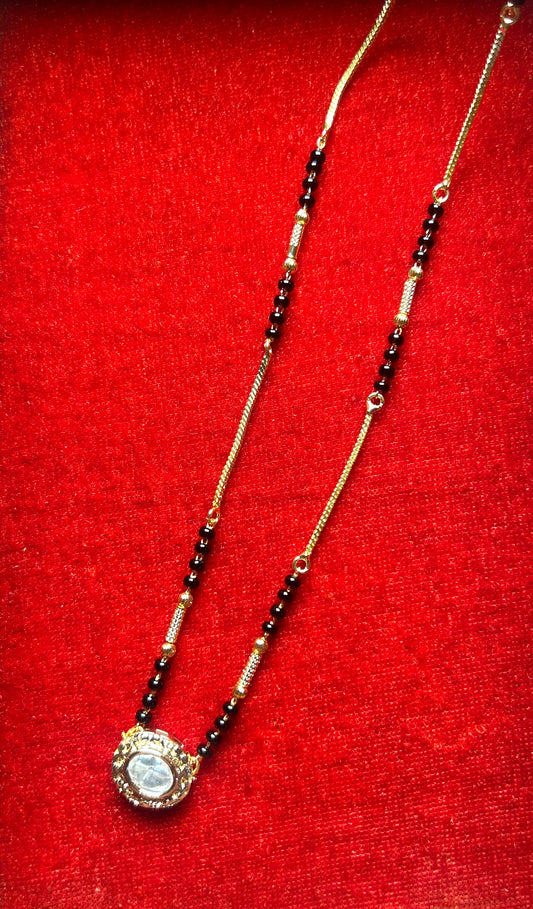 18-Inch Mangalsutra with Kundan Pendant