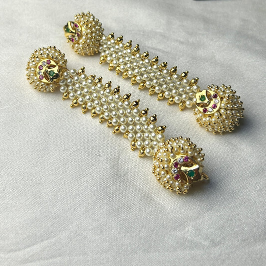 Lotus Pearl Line Earrings – Pakke Style