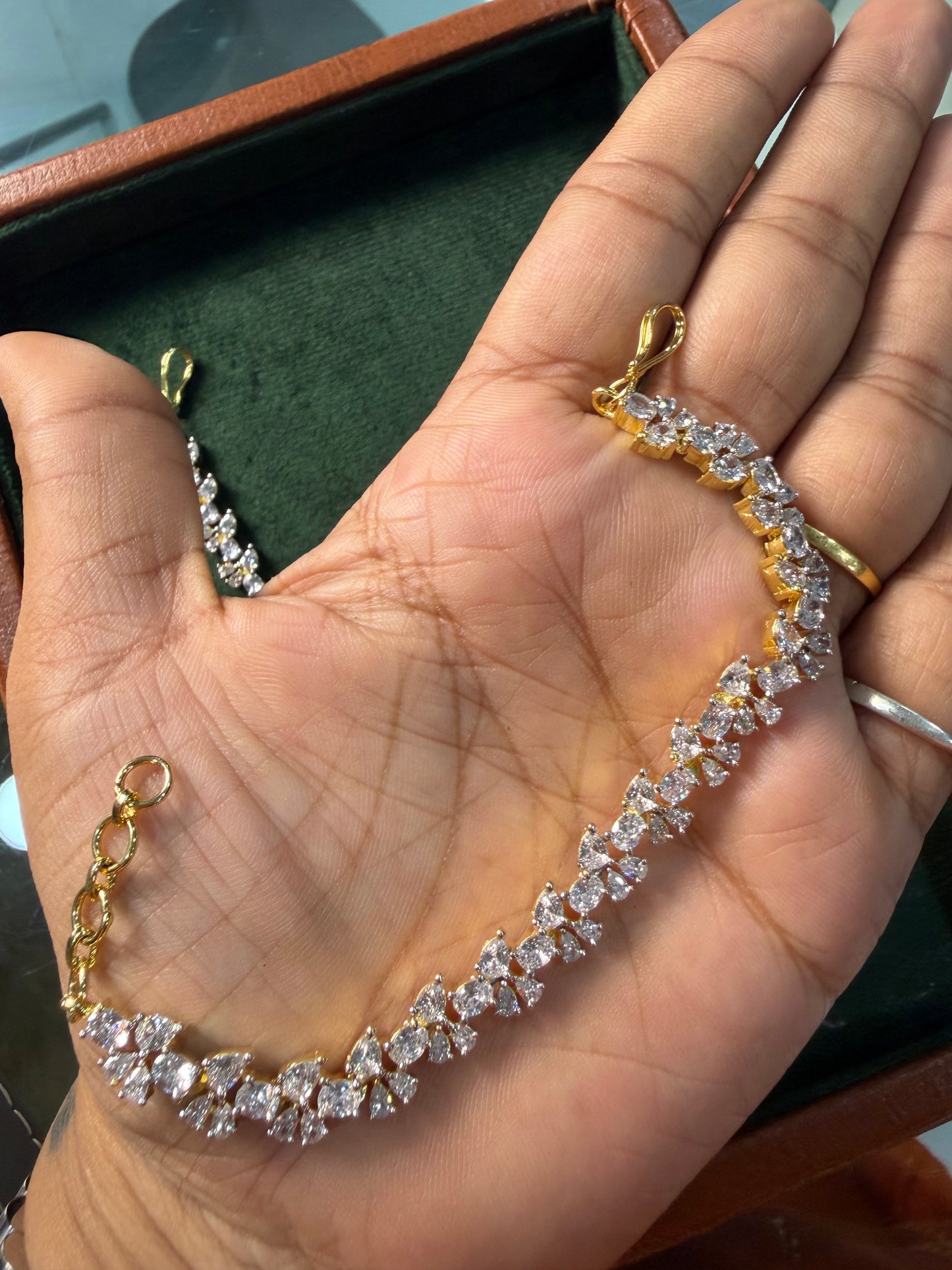 CZ AD Stone Ear Chain