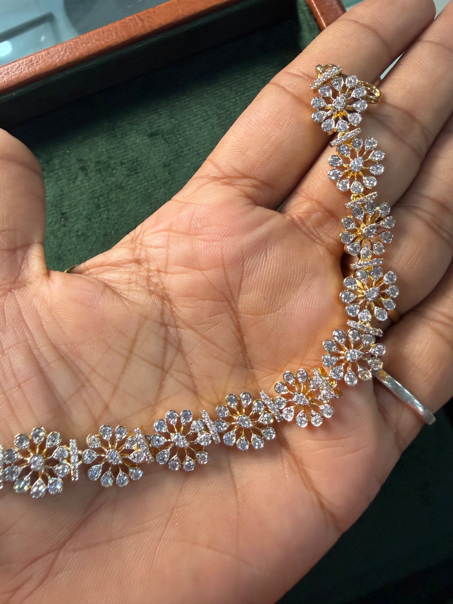CZ AD Stone Ear Chain