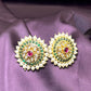 Royal Emerald & Pearl Stud Earrings