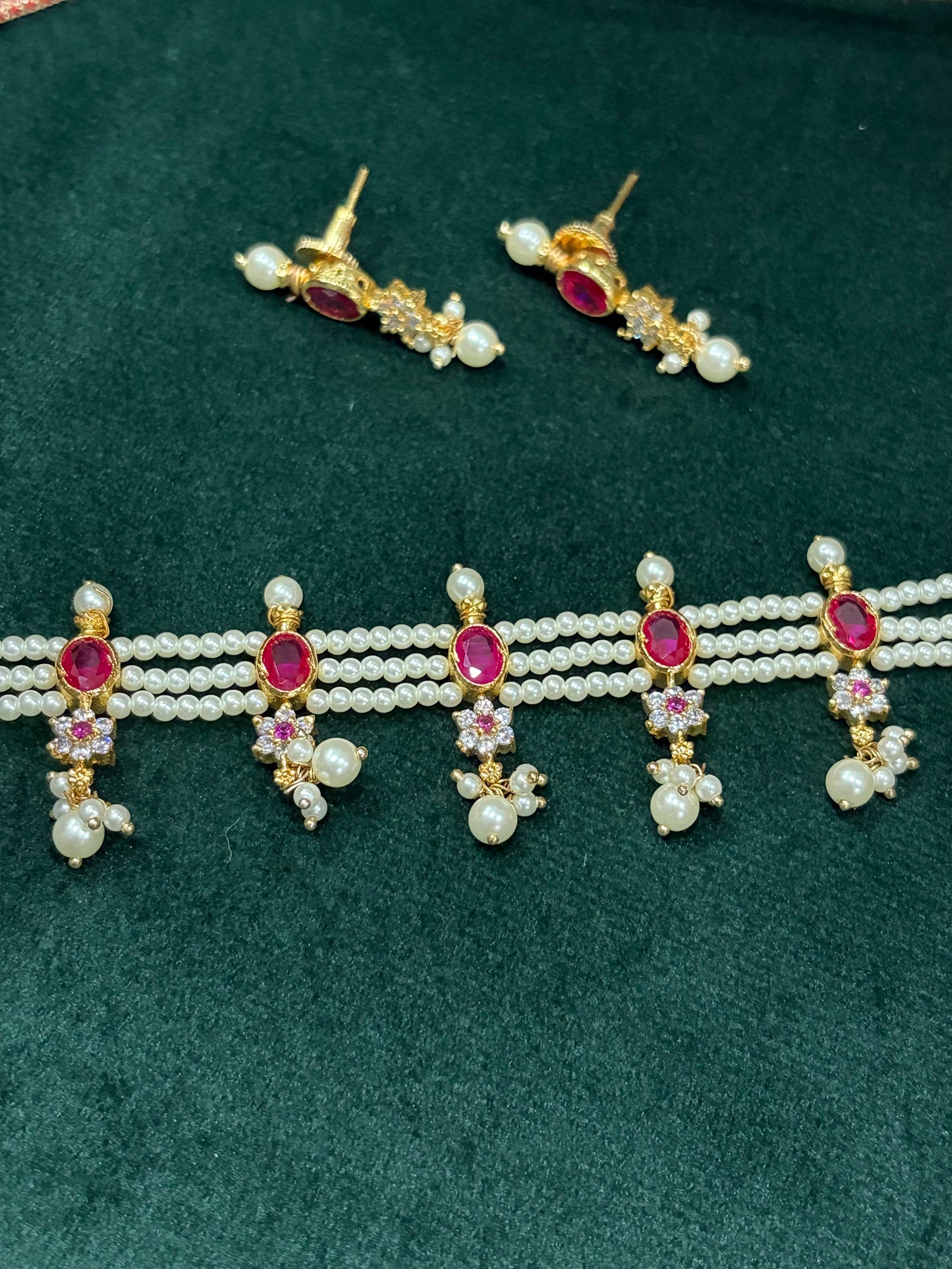 Manikya Pearl Choker Set