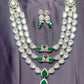 Emerald Peacock Kundan Necklace Set