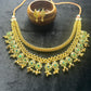 Green Stone Gadi Style Necklace Set
