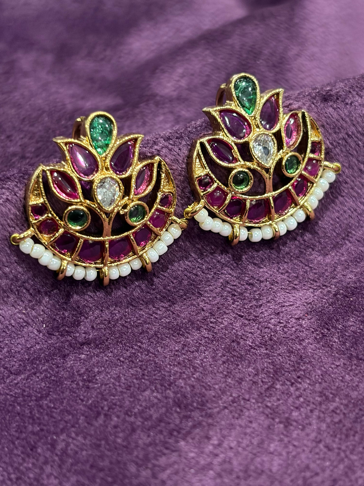 Multicolour Royal Bugadi with Pearl Detailing